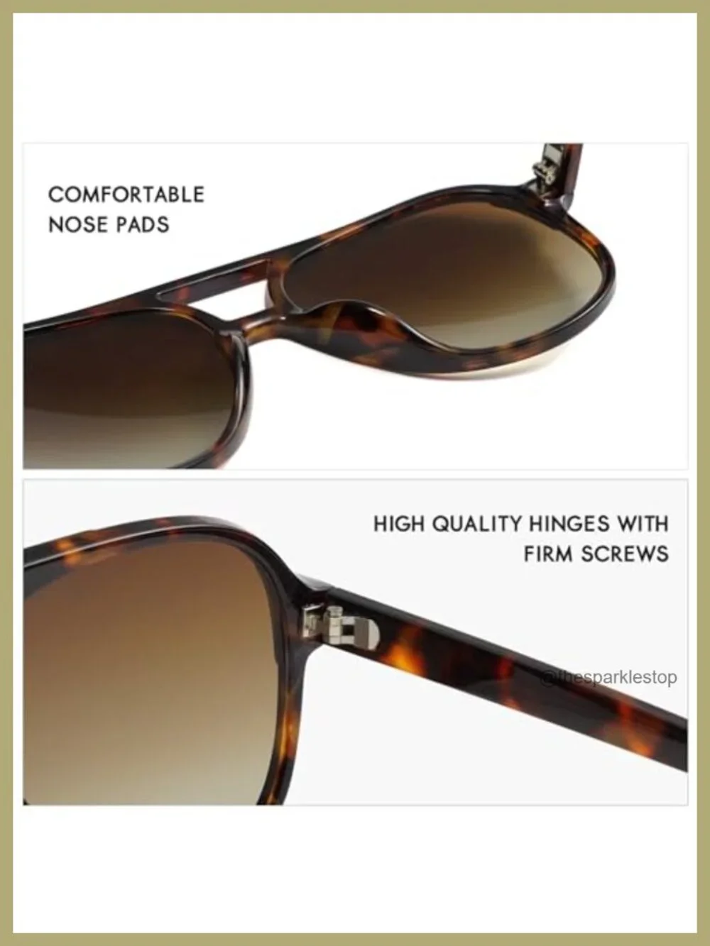 Retro Square Aviator Sunglasses 70s Vintage Oversized UV Protection Unisex